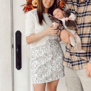 Faux leather snake skin mini skirt